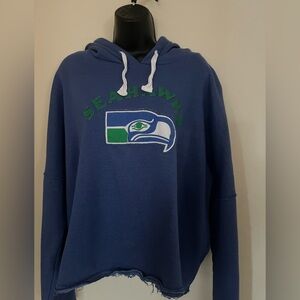 Fanatics Navy Blue Hoodie with White Stripe